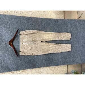 Vuori Pants Mens Small Tan Ripstop Jogger Zip Pocket Drawstring Travel JW450